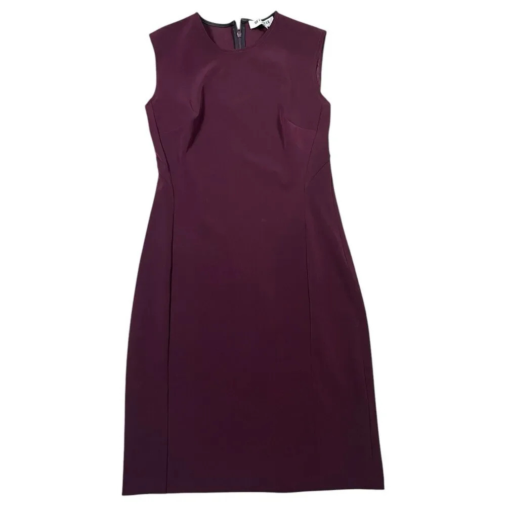 Of/Mercer Pencil Sheath Knee Length Dress Maroon Sleeveless Career Size 6